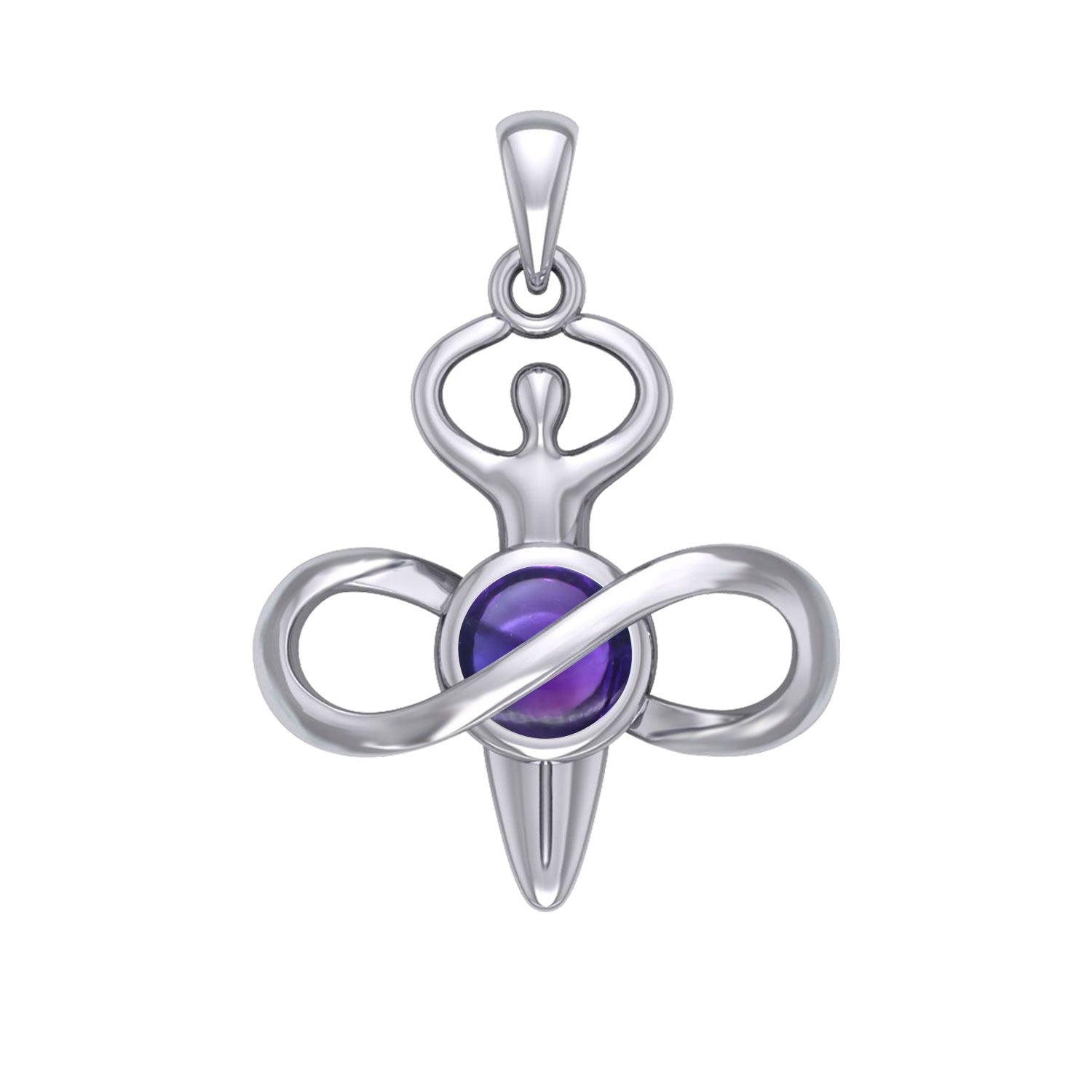 Peter Stone Eternal Light of Goddess Silver Pendant with Gem TPD6176