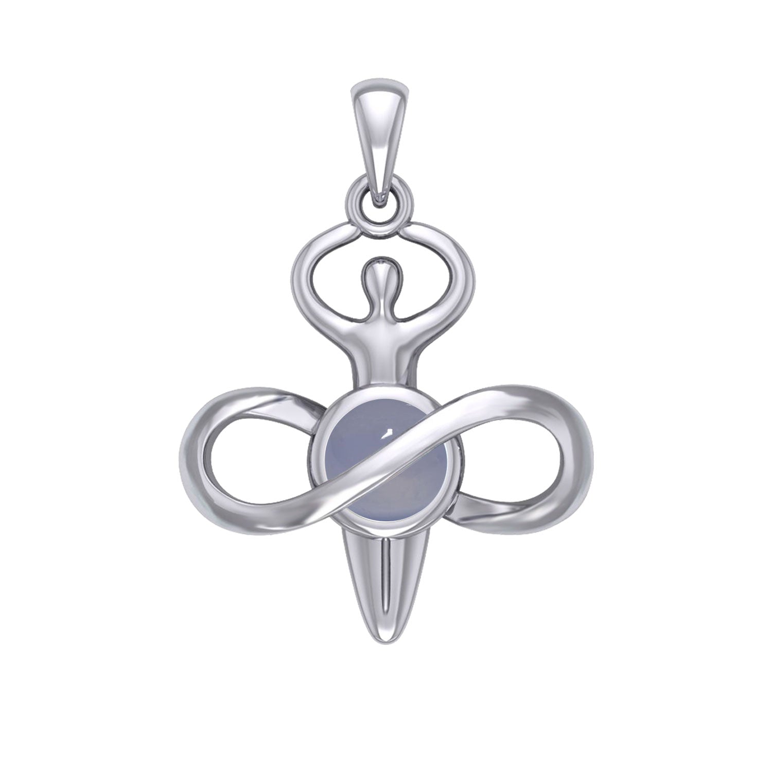 Peter Stone Eternal Light of Goddess Silver Pendant with Gem TPD6176
