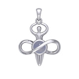 Peter Stone Eternal Light of Goddess Silver Pendant with Gem TPD6176
