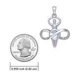Peter Stone Eternal Light of Goddess Silver Pendant with Gem TPD6176