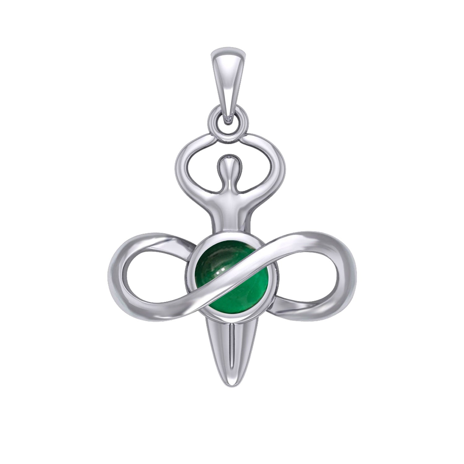 Peter Stone Eternal Light of Goddess Silver Pendant with Gem TPD6176