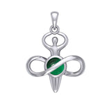 Peter Stone Eternal Light of Goddess Silver Pendant with Gem TPD6176