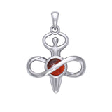 Peter Stone Eternal Light of Goddess Silver Pendant with Gem TPD6176