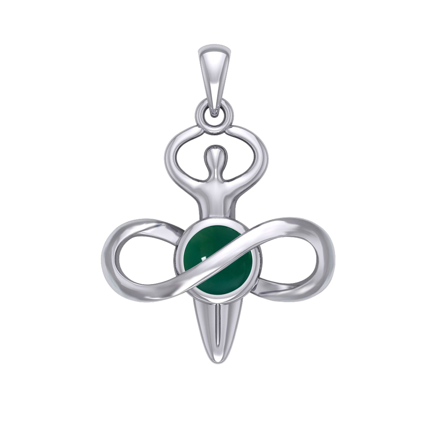 Peter Stone Eternal Light of Goddess Silver Pendant with Gem TPD6176