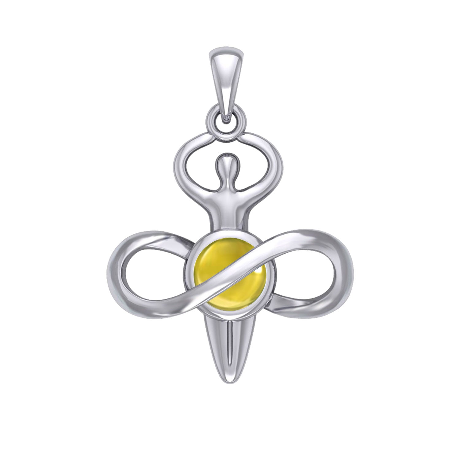 Peter Stone Eternal Light of Goddess Silver Pendant with Gem TPD6176