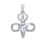 Peter Stone Eternal Light of Goddess Silver Pendant with Gem TPD6176