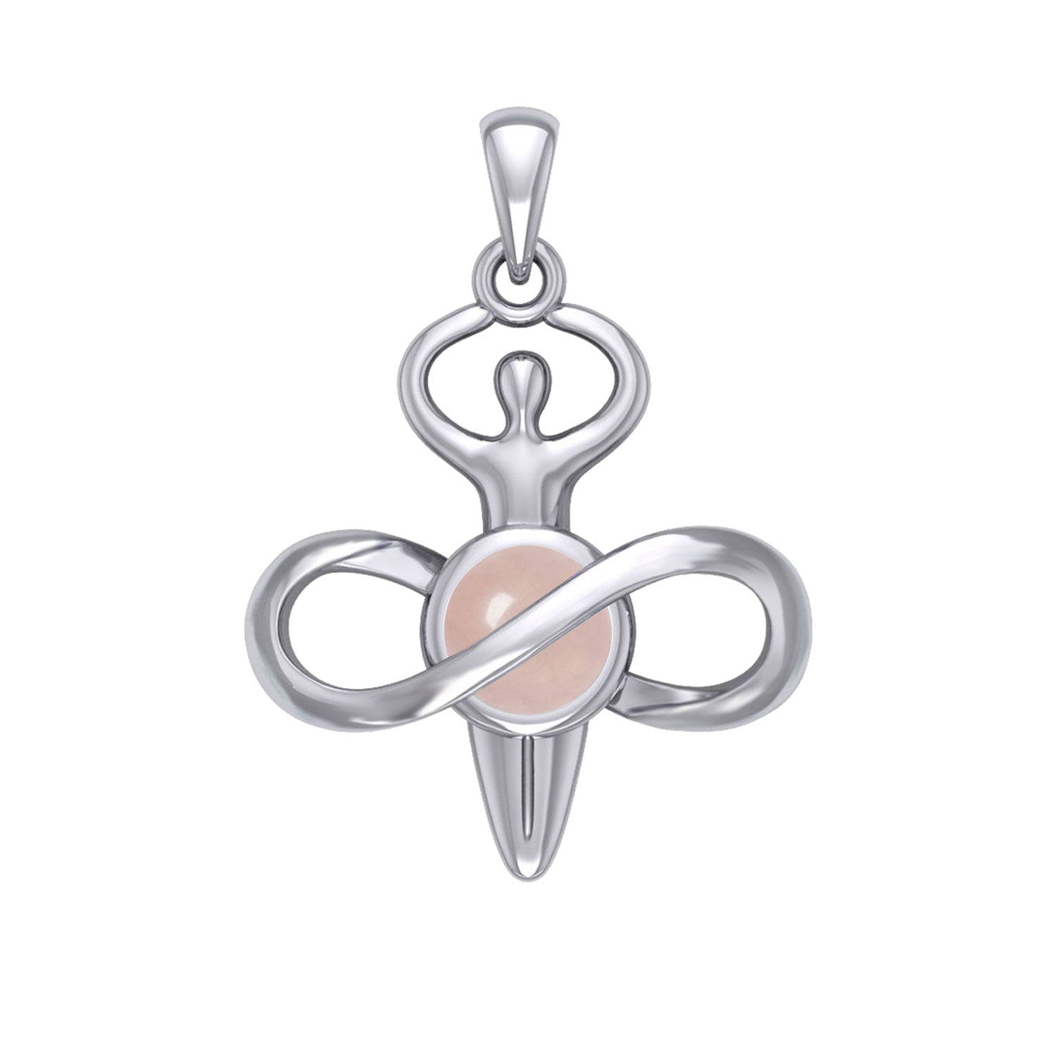 Peter Stone Eternal Light of Goddess Silver Pendant with Gem TPD6176