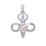 Peter Stone Eternal Light of Goddess Silver Pendant with Gem TPD6176