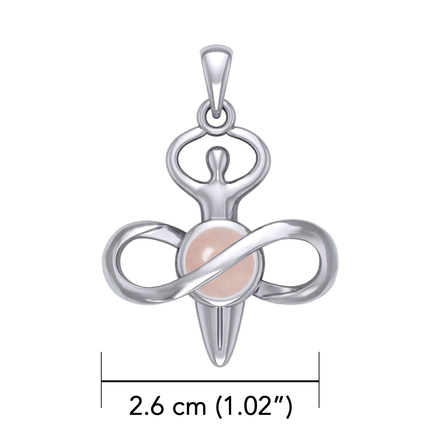 Peter Stone Eternal Light of Goddess Silver Pendant with Gem TPD6176