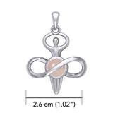 Peter Stone Eternal Light of Goddess Silver Pendant with Gem TPD6176