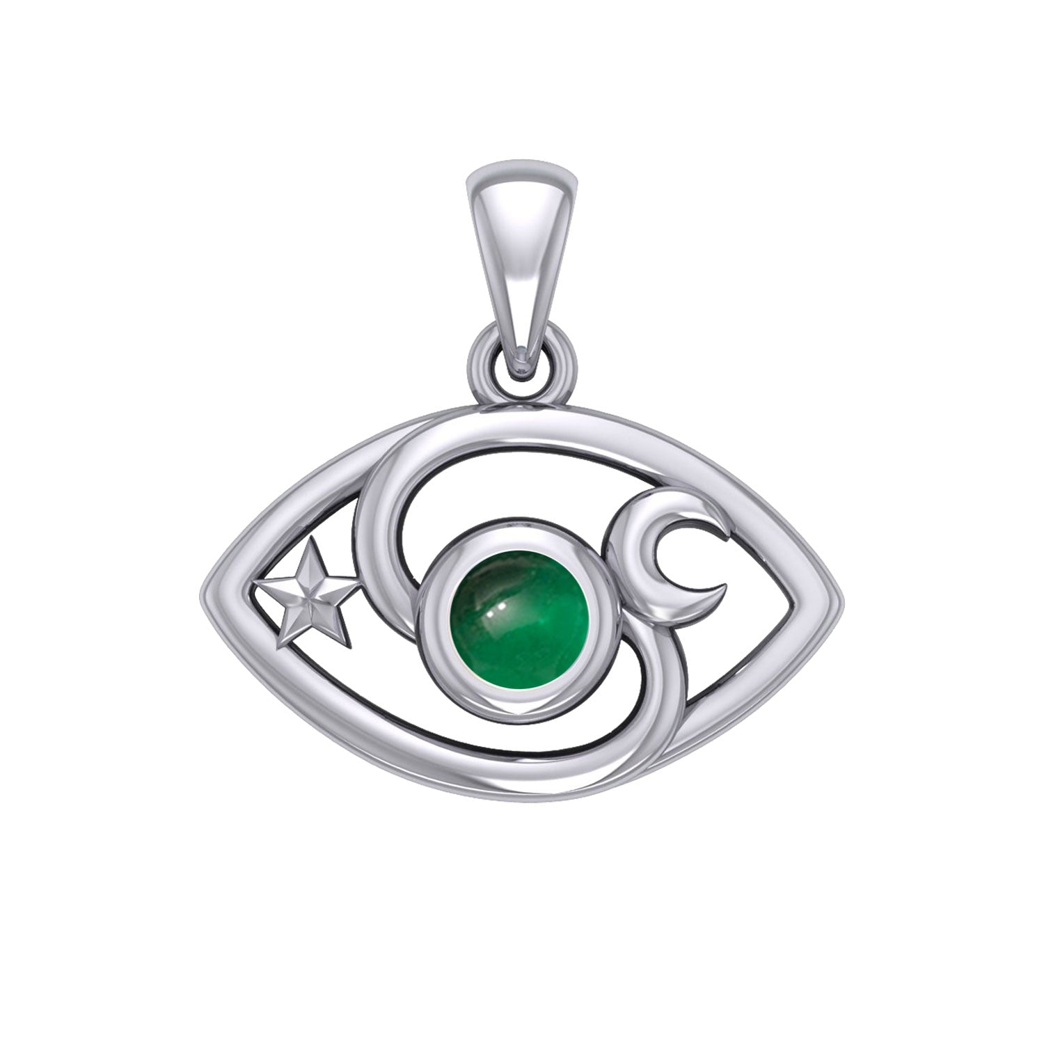 The Peter Stone Eye of God Silver Pendant with Gem TPD6177