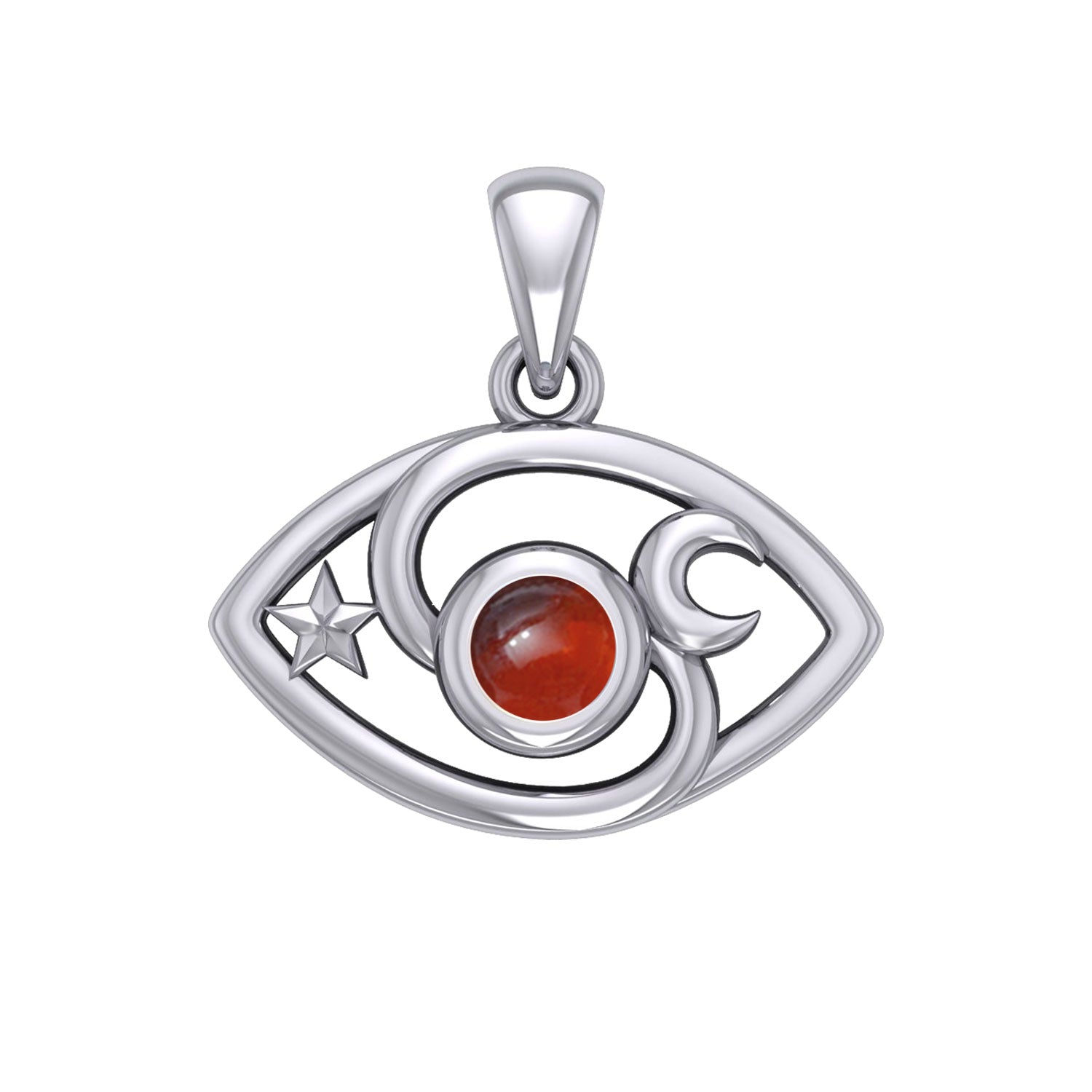 The Peter Stone Eye of God Silver Pendant with Gem TPD6177