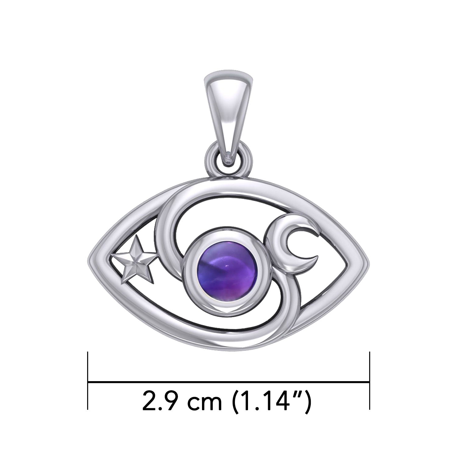 The Peter Stone Eye of God Silver Pendant with Gem TPD6177