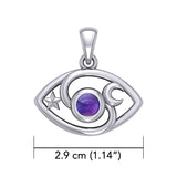 The Peter Stone Eye of God Silver Pendant with Gem TPD6177