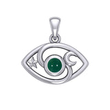 The Peter Stone Eye of God Silver Pendant with Gem TPD6177