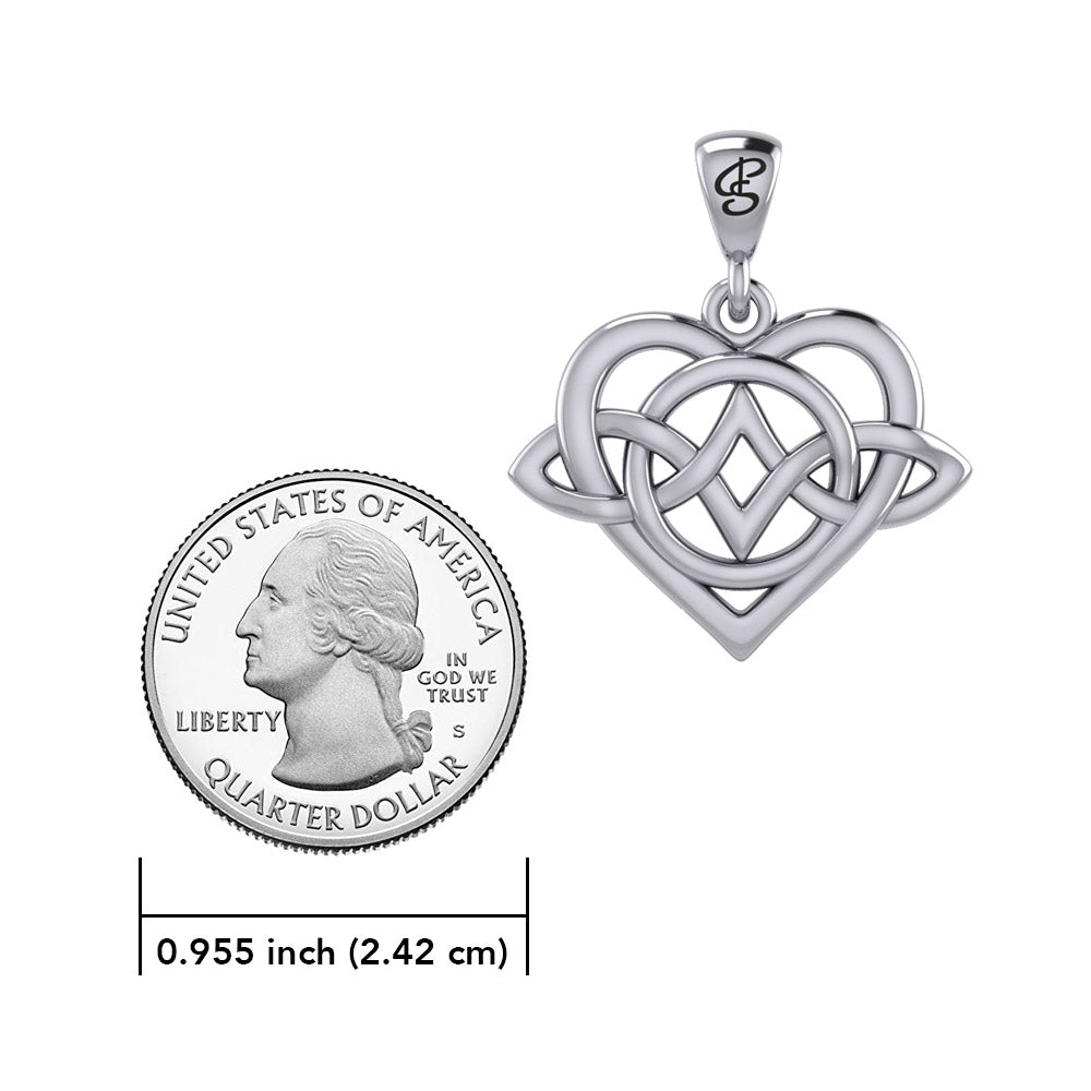 Celtic Eternal Love Bythol Sterling Silver Pendant – Timeless Symbol of Love and Devotion by Peter Stone Jewelry TPD6214
