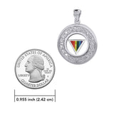 Celtic Knot Sterling Silver LGBTQ Pride Rainbow Pendant TPD729