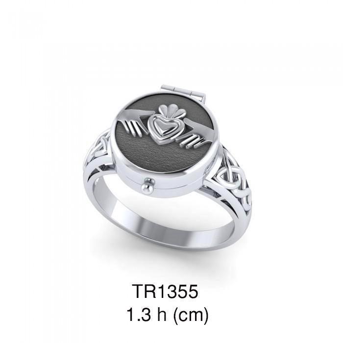Celtic Knot Claddagh Poison Sterling Silver Ring TR1355