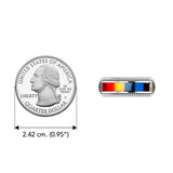 Sterling Silver Ring With Rainbow TR164