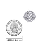 Celtic Claddagh & Celtic Knotwork Silver Ring TR666