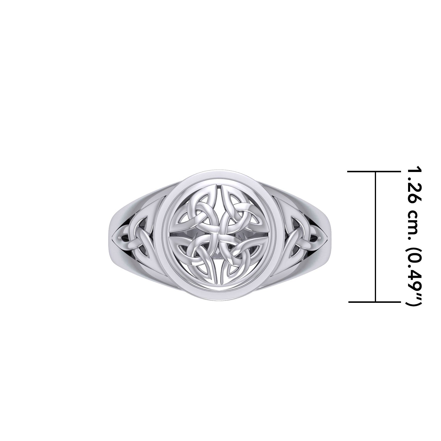 Celtic Quaternary Knot Silver Ring TRI1758