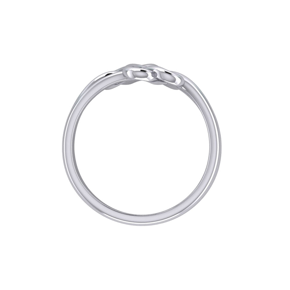 Double Celtic Heart Silver Ring TRI2391