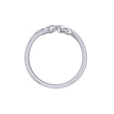 Double Celtic Heart Silver Ring TRI2391