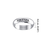 Karma Silver Band Ring TRI2421