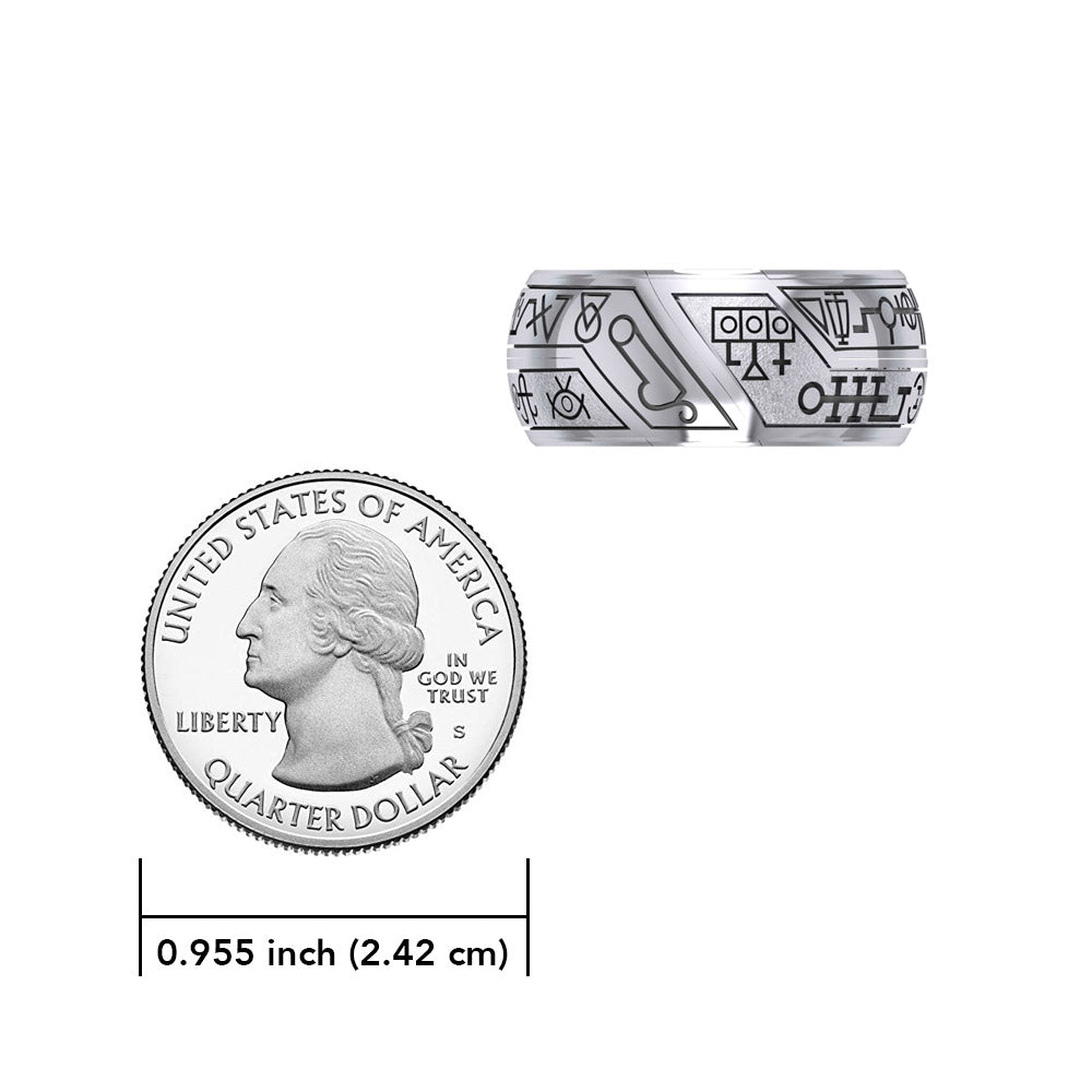 Peter Stone Puzzle Ring Theme Sigil of Archangels & Demons TRI2444