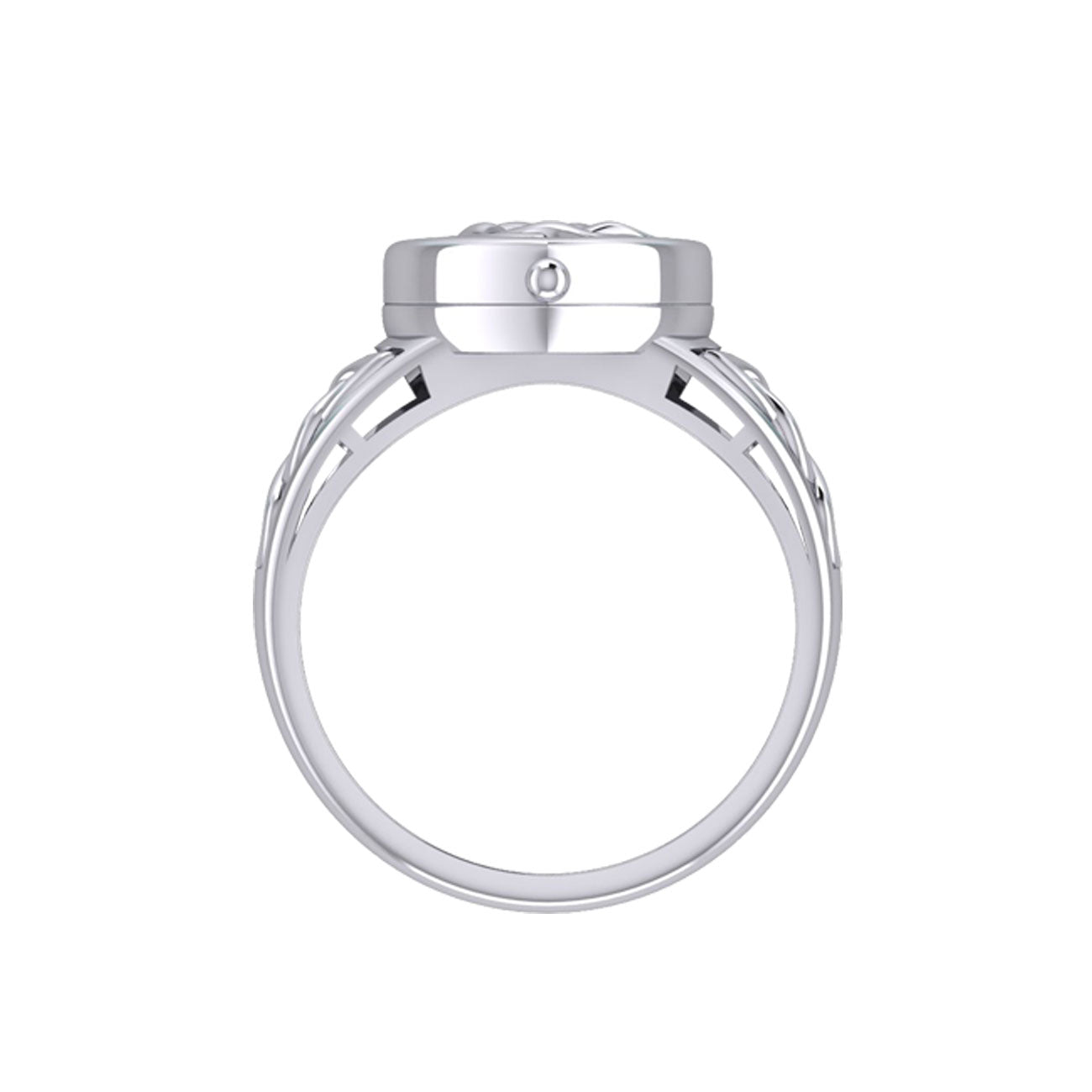 Celtic Heart Silver Poison Ring TRI2455