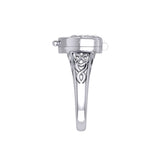 Celtic Heart Silver Poison Ring TRI2455