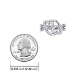 Double Heart Silver Puzzle Ring By Peter Stone Jewelry TRI2464