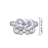 Sterling silver Tight in the knot snaking ring Oberon & Rhiannon Zell wedding rings Designed by Oberon Zell TRI2468