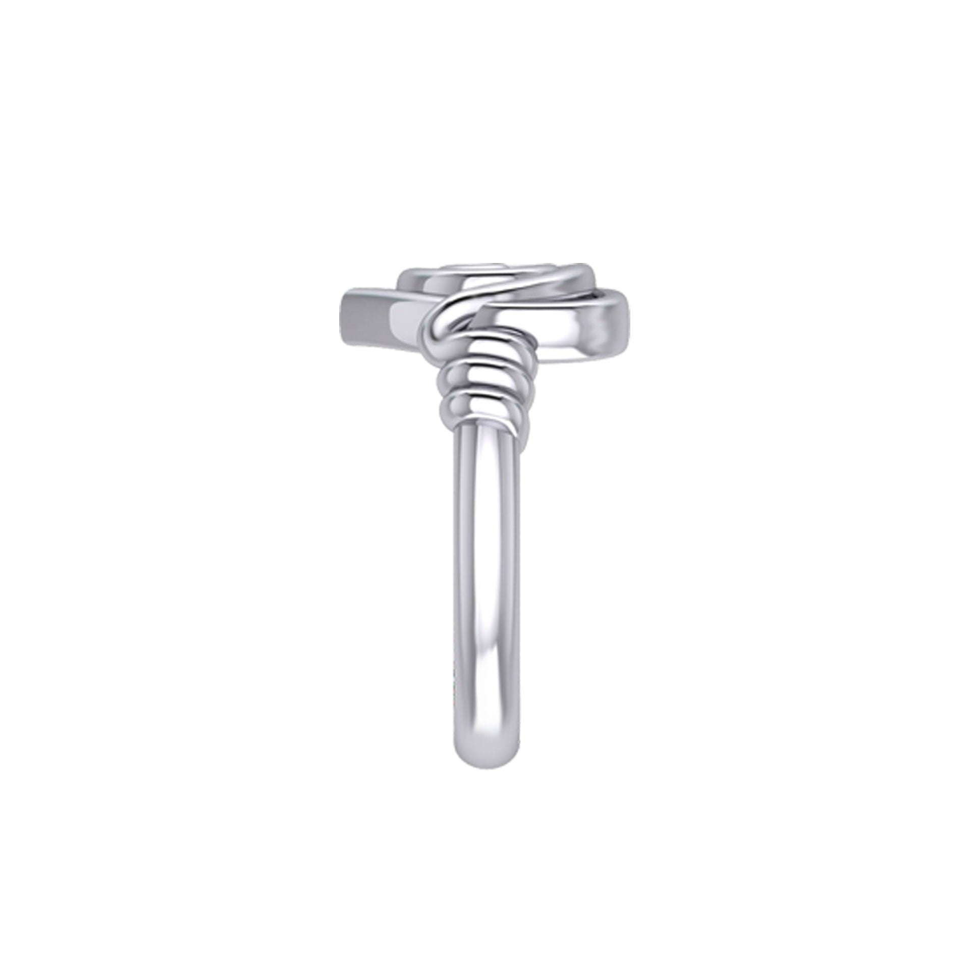 Spiral of growth, evolution, and progression. Its continuous, winding form suggests ongoing development and expansion sterling silver Ring by Peter Stone Jewelry TRI2481