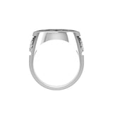 Successful Business Solomon Seal Silver Signet Men Ring with Triquetra TRI2499