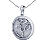 Om Silver Pendant with Chain Set TSE685