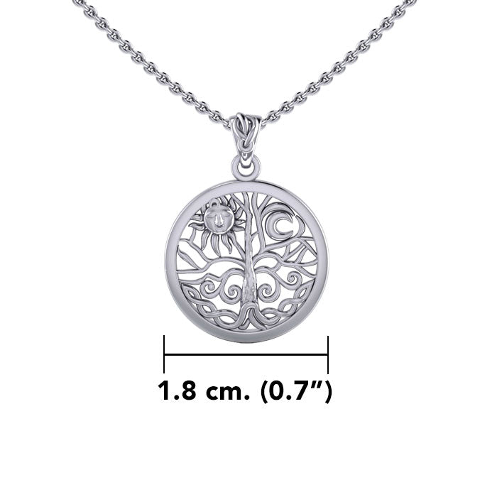 Tree of Life Silver Pendant with Chain Set TSE723