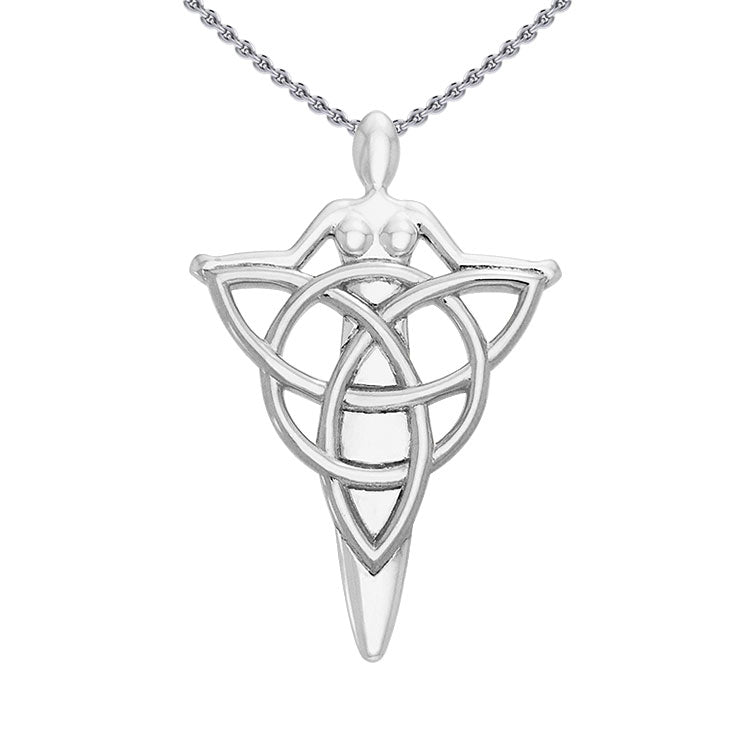 Danu Goddess Silver Pendant with Chain Set TSE738