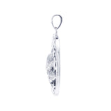 Baying Wolf Sterling Silver Pendant With Chain Set TSE744