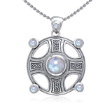 Celtic Knot Elemental Shield Pendant with Chain Set TSE854