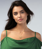 Cimaruta - Witch Silver with 18K Gold Vermeil Plated Pendant VPD3134