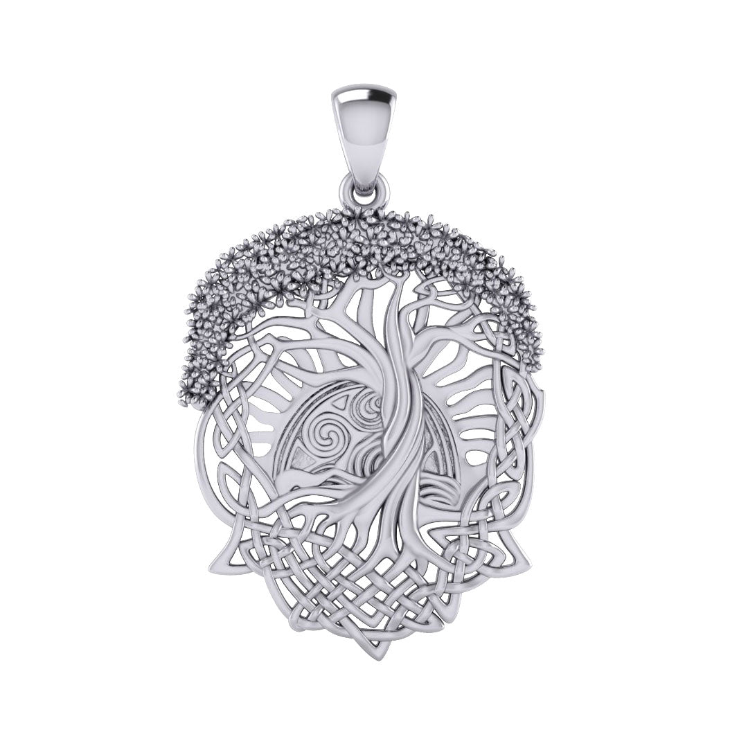 Admiration towards the Tree of Life creation ~ 14K White Gold Pendant WPD974