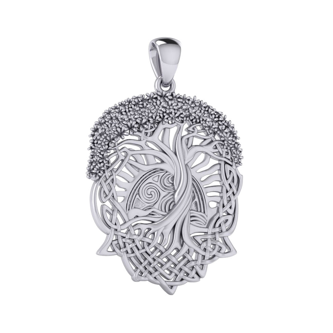 Admiration towards the Tree of Life creation ~ 14K White Gold Pendant WPD974