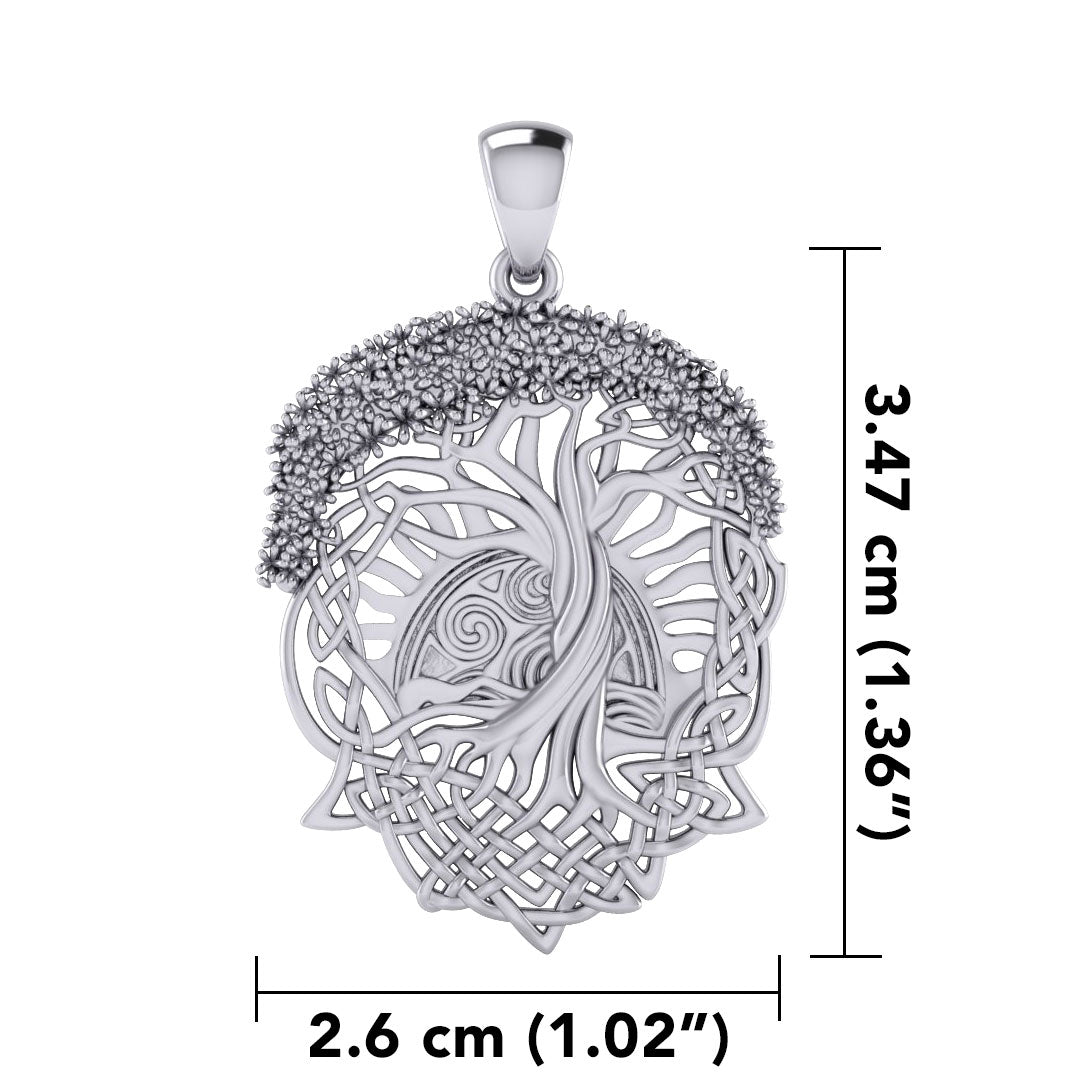 Admiration towards the Tree of Life creation ~ 14K White Gold Pendant WPD974