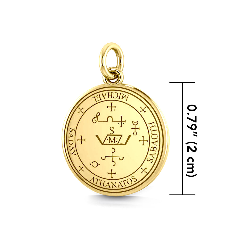 14K Yellow Gold Sigil of Archangel Michael Charm GCM487