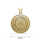Wheel of the Year Gold Pendant GPD232