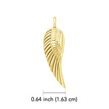 Angel Wing 14K Yellow Gold Pendant GPD2932