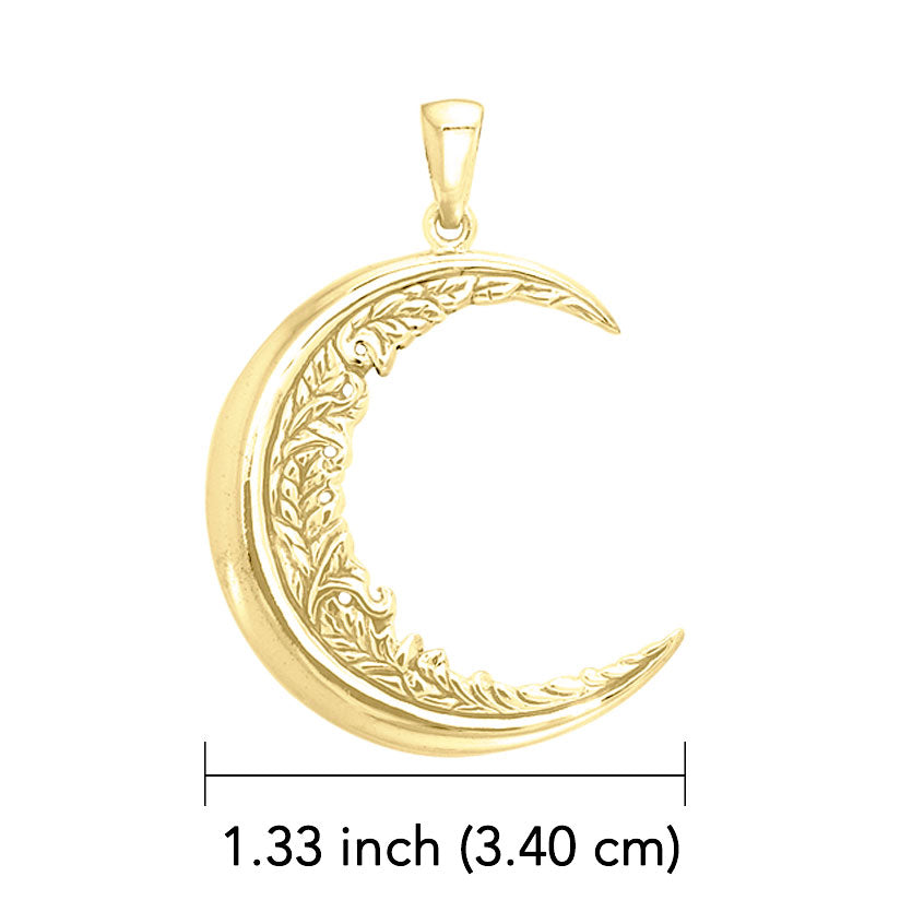 Moon Vines 14K Yellow Gold Pendant GPD3347