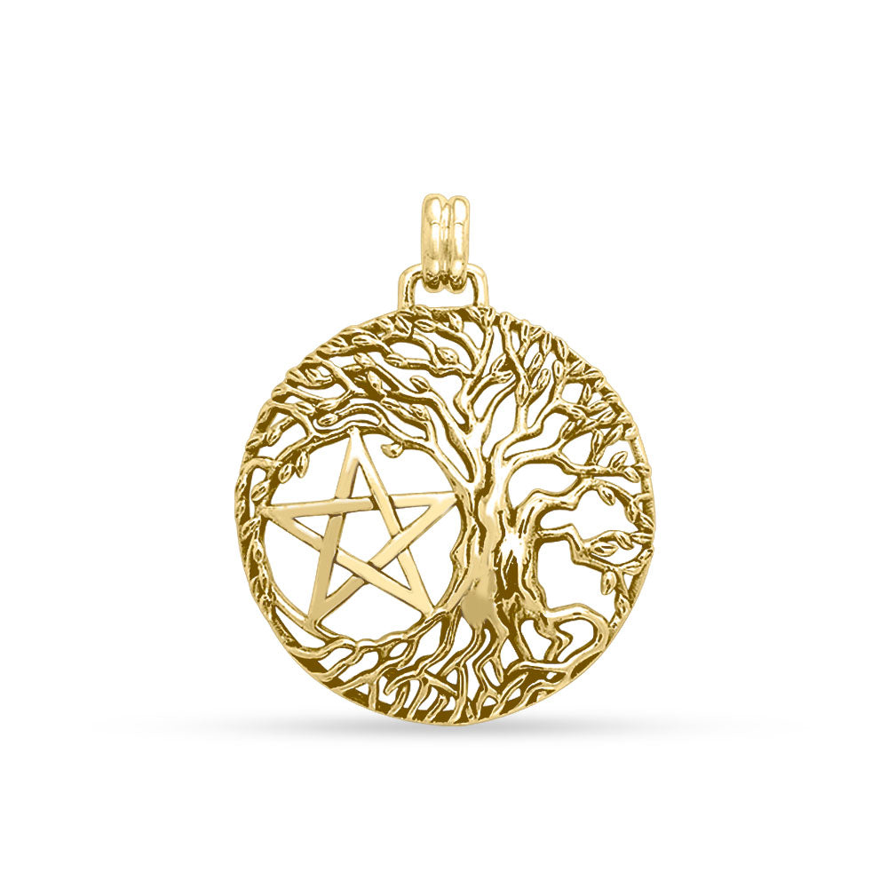 Mickie Mueller Tree of Life Pentacle Gold Pendant GPD3377