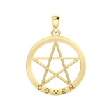 Coven Pentacle Solid Gold Pendant GPD4506